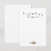 Oorbel houder/Dank u kaart - Heart Fab (Voorkant / Achterkant)