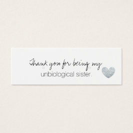 Oorbel houder/dank u - UnbiologicalSisterFab S Mini Visitekaartjes