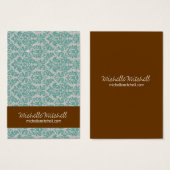 oorbel houder | VISITEKAARTJE | Duo Blue Brown (Voorkant /achterkant)