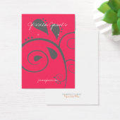 Oorbel houder - Visitekaartje rood (Bureau)