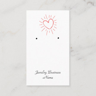 Oorbel kaart voor juwelenmaker en verkoop. visitekaartje