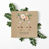 Oorbel Sieraden Display Kaart · Boho Feather Flora Vierkante Visitekaartje