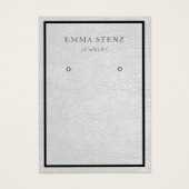 Oorbel sieraden display Kaart · chique leer (Voorkant)