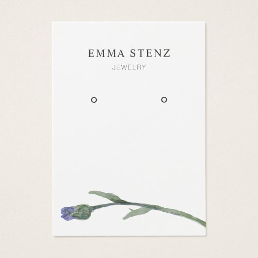 Oorbel sieraden display Kaart · pastel bloem (Voorkant)