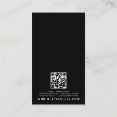 Oorbel Sieraden Display Zwart & Gouden Verf Stroke Visitekaartje (Achterkant)