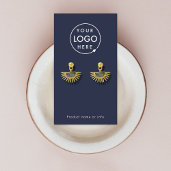 Oorbellen Displaykaart Navy Blauwe Sieraden Disp Visitekaartje