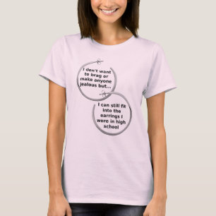 Oorbellen passen grappig T-shirt