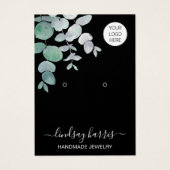 Oorbellen Waterverf Zwart Sieraden Display Kaart (Voorkant)