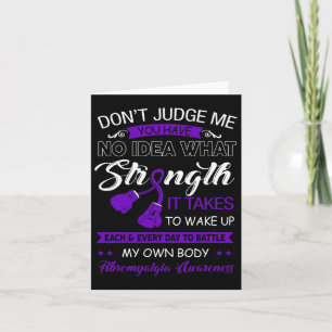 Oordeel me niet Nee - Paarse lint fibromyalgie AWA Kaart