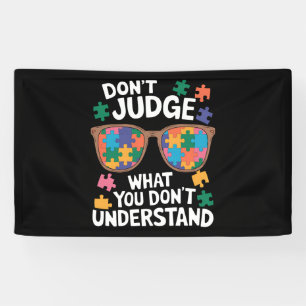 Oordeel Niet Begrijp Liefde Autistisch Autisme Bew Spandoek