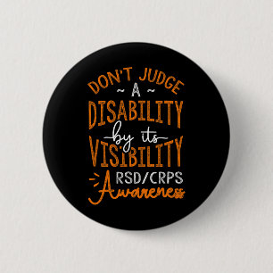 Oordeel niet over een handicap RSD CRPS-bewustzijn Ronde Button 5,7 Cm