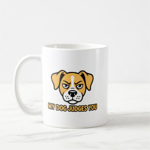Oordelend Hondengezicht Funny Sarcasme Quote Koffiemok