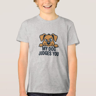 Oordelend Hondengezicht Funny Sarcasme Quote Tri-Blend Shirt