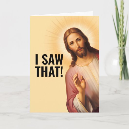 Oordelende Jezus - DAT ZAG IK Kaart (Voorkant)