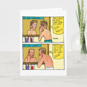 Oorhaar Cartoon Verjaardagskaart Kaart