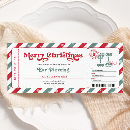Oorknoppen Kerstcadeau Ticket Bon Kaart