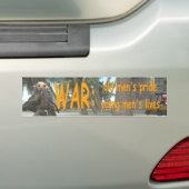 oorlog bumpersticker (Op auto)