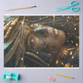 Oorlog geschilderd indiaanse vrouw decoupage tissuepapier (Craft)