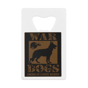 Oorlog-Honden-Kunstwerk Kredietkaart Flessenopener