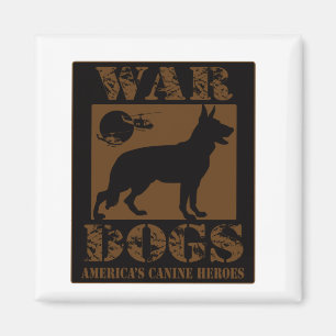 Oorlog-Honden-Kunstwerk Magneet