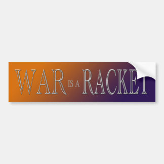 Oorlog is een Racket - anti-oorlog - oranje paars Bumpersticker