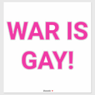Oorlog is Gay Rechten Regenboog Hankamer Artjunkha Sticker