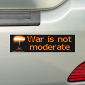 Oorlog is niet gematigd bumpersticker (Op auto)