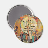 Oorlog is niet gezond voor kinderen citeren magneet (Voorkant / Achterkant)