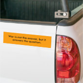Oorlog is niet het antwoord bumpersticker (Op Truck)