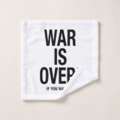 Oorlog is voorbij bad handdoek (Wasdoekje)