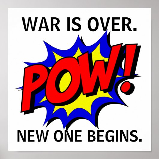 "Oorlog is voorbij" Poster (Voorkant)
