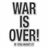 Oorlog is voorbij sticker (Voorkant)