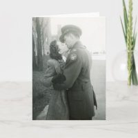 Oorlog Kussend Paar Vintage