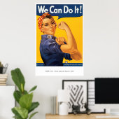 Oorlog-Poster-30: Rosie De Riveter Poster (Thuiskantoor)