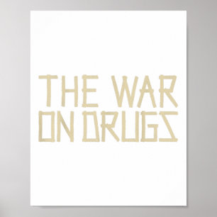 Oorlog tegen Drugs Retro Cette Rock 90s Musician Poster