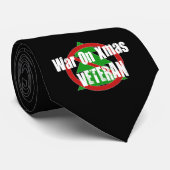 oorlog tegen het kerstveteraan stropdas (Opgerold)