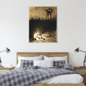 Oorlog van de werelden Illustratie uit 1906 Canvas Afdruk (Insitu (Slaapkamer))