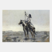 "Oorlog" Western schilderij van Charles M Russell Inpakpapier Vel (Voorkant)