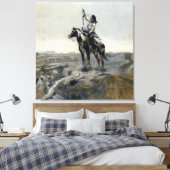 “Oorlog” Westers Schilderij door Charles M Russell Canvas Afdruk (Insitu (Slaapkamer))