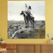 “Oorlog” Westers Schilderij door Charles M Russell Canvas Afdruk (Insitu (Woonkamer))