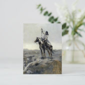 “Oorlog” Westers Schilderij van Charles M Russell Briefkaart (Staand voorkant)