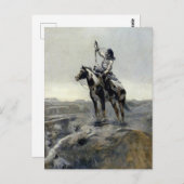 “Oorlog” Westers Schilderij van Charles M Russell Briefkaart (Voorkant / Achterkant)