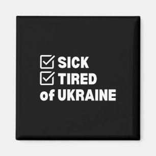 Oorlog Ziek En Moe Ukraine Magneet