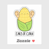 Oorlogen van Corn Funny Corn Pun Sticker (Vel)