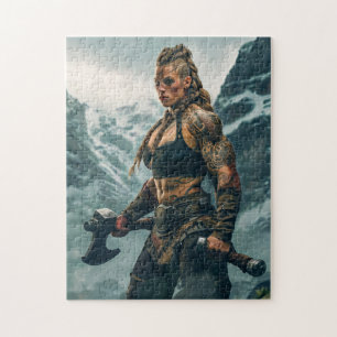 Oorlogigeest van Vikingvrouw Channelend Legpuzzel