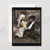 Oorlogskinderen -  Frans Briefkaart WWI (Voorkant / Achterkant)