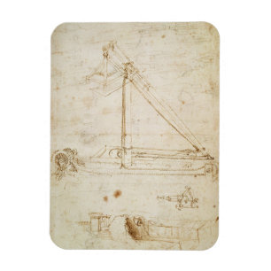 Oorlogsmachine (potlood op papier) magneet