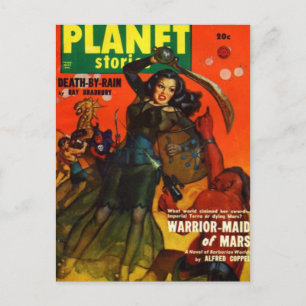 Oorlogsmeisje op Mars Briefkaart