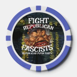 OORLOGSMISDAAD FW FV HG TRUMPS REPUBLIKEINSE PARTI POKER CHIPS