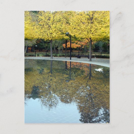 Oorlogsmonument in Herfsten Briefkaart (Voorkant)